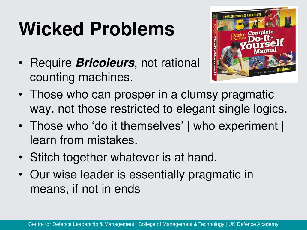 PPT 17+18. Wicked Problems PowerPoint Presentation, free download