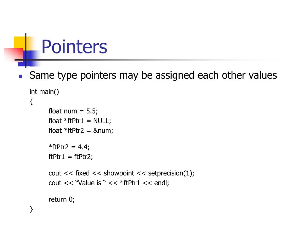 PPT Pointers PowerPoint Presentation, free download ID4119301