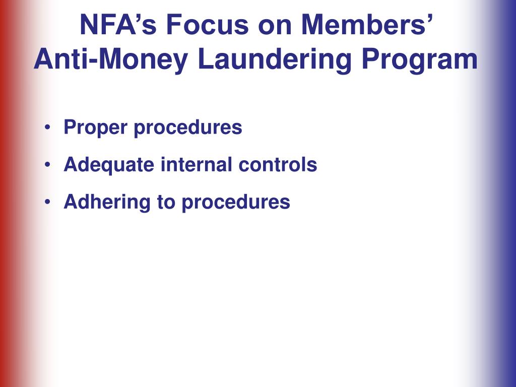 PPT ANTIMONEY LAUNDERING COMPLIANCE PROGRAM FCM TRAINING PowerPoint