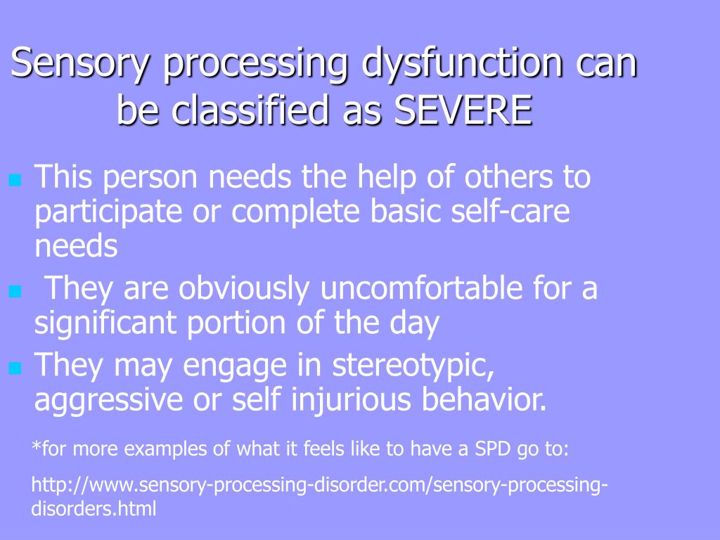 PPT Understanding Sensory Processing Disorders PowerPoint