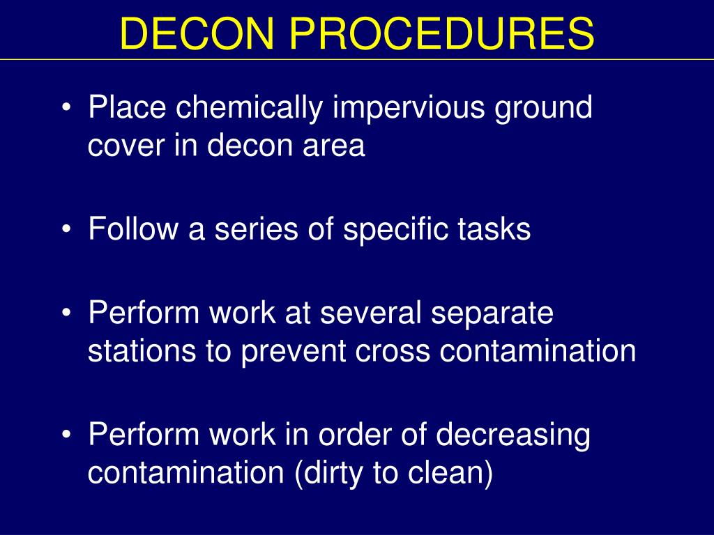 PPT DECONTAMINATION PowerPoint Presentation, free download ID4125132
