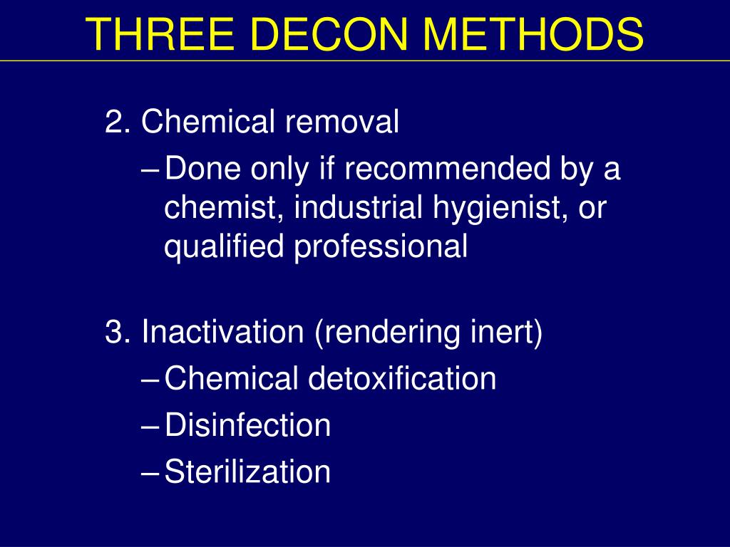PPT DECONTAMINATION PowerPoint Presentation, free download ID4125132
