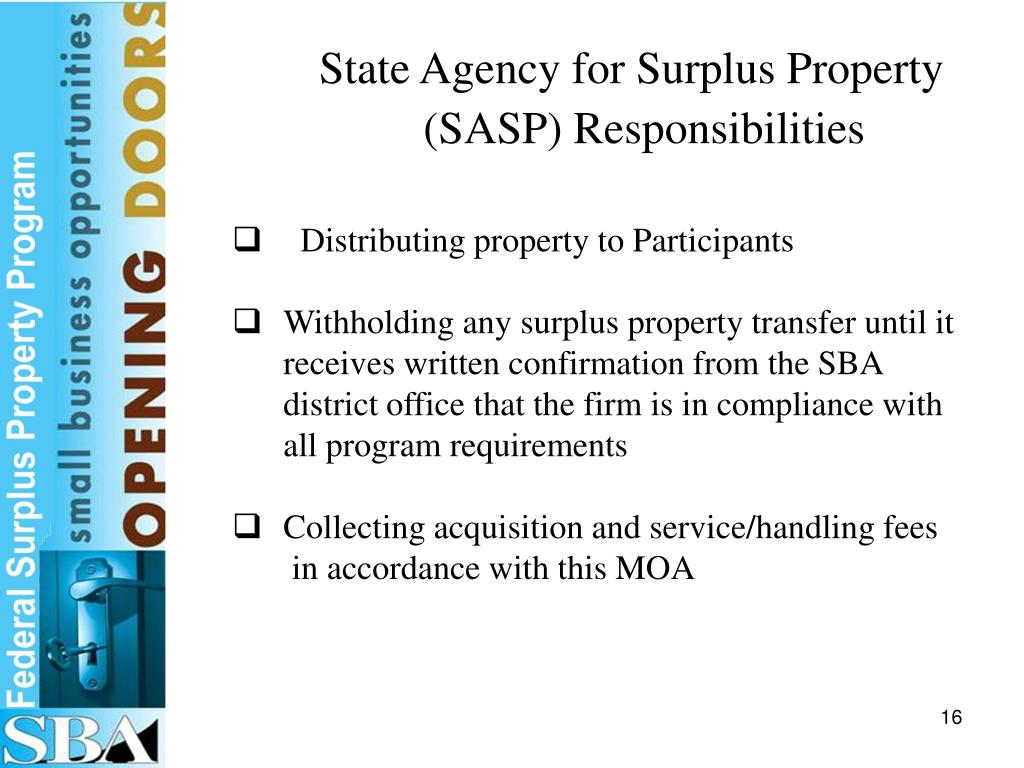 PPT Training on the Surplus Property Program PowerPoint Presentation