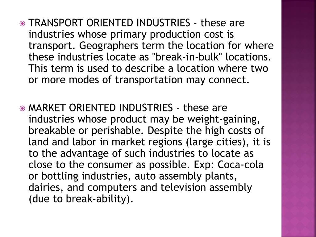 PPT Industrial Location PowerPoint Presentation, free download ID