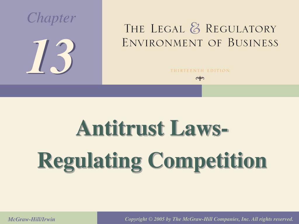 PPT Antitrust Laws Regulating Competition PowerPoint Presentation