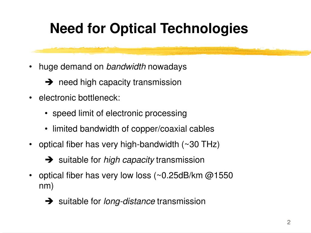 PPT Optical Technologies and Lightwave Networks PowerPoint