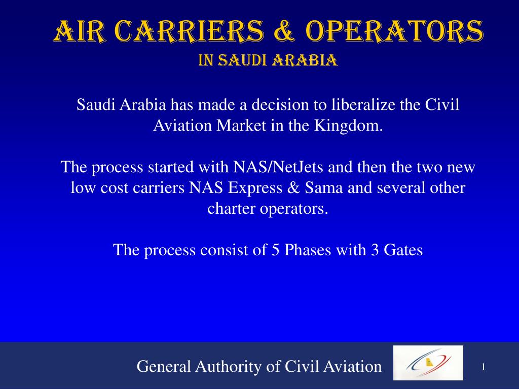 PPT Air Carriers & Operators In Saudi Arabia PowerPoint Presentation