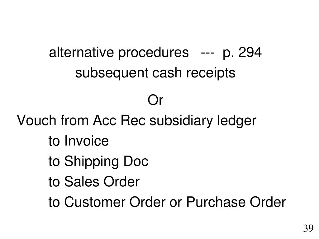 PPT Chapter 16 Completing the Tests in the Sales and Collection Cycle