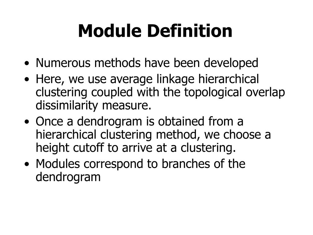 PPT Extended Overview of Weighted Gene CoExpression Network Analysis
