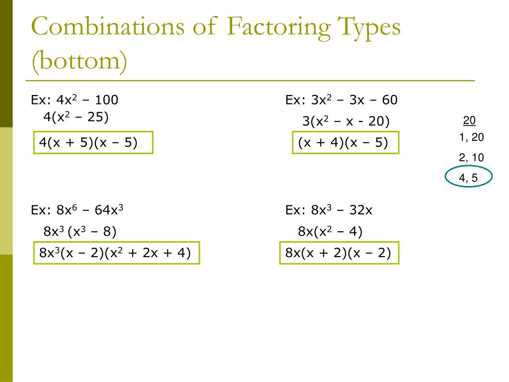 PPT Chapter 8 Factoring PowerPoint Presentation, free download ID