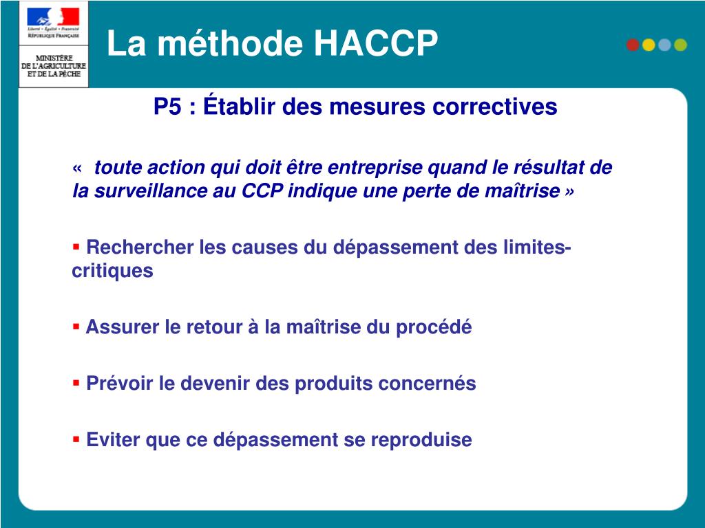 PPT La méthode HACCP Direction Départementale des Services