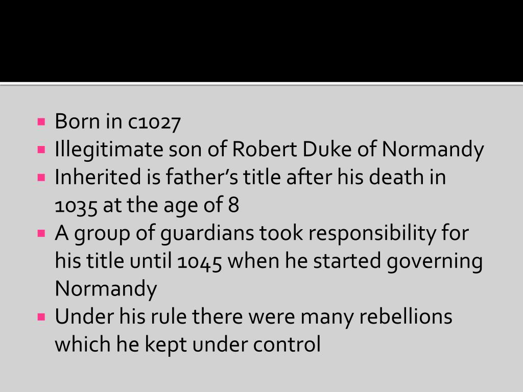 PPT William Of Normandy (10271087) PowerPoint Presentation, free