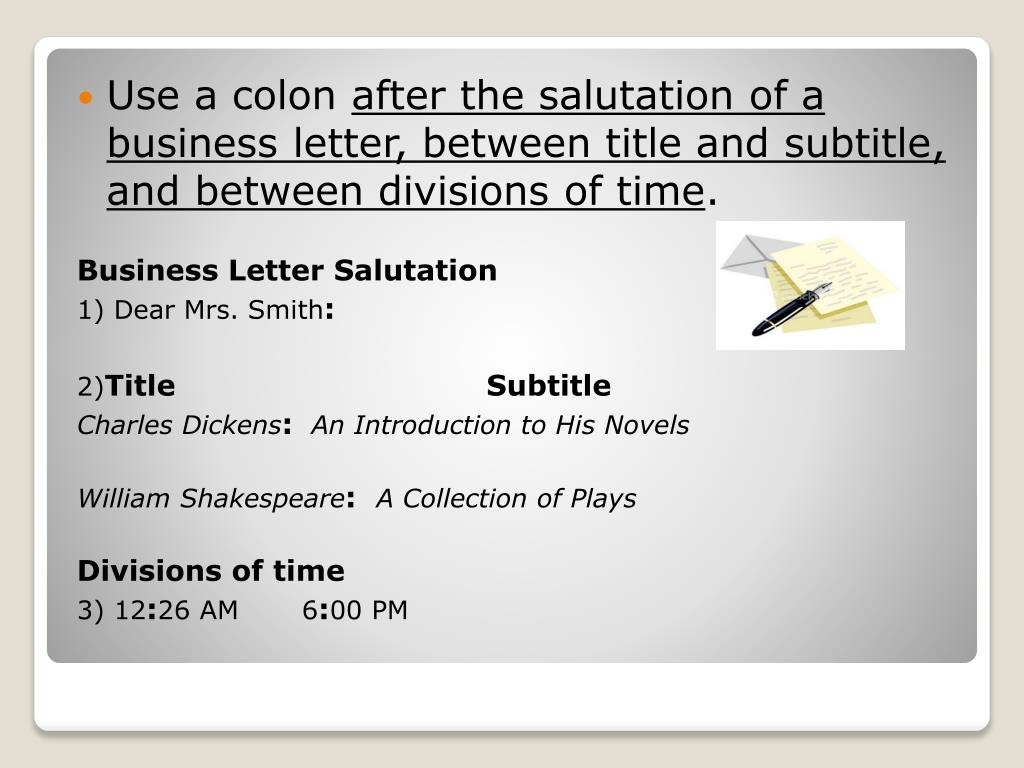 PPT Punctuation The Colon PowerPoint Presentation, free download