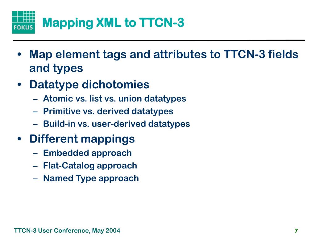 PPT The XML to TTCN3 Mapping PowerPoint Presentation, free download