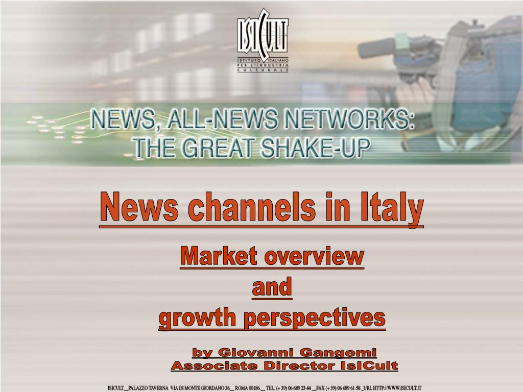 PPT News channels in Italy PowerPoint Presentation, free download