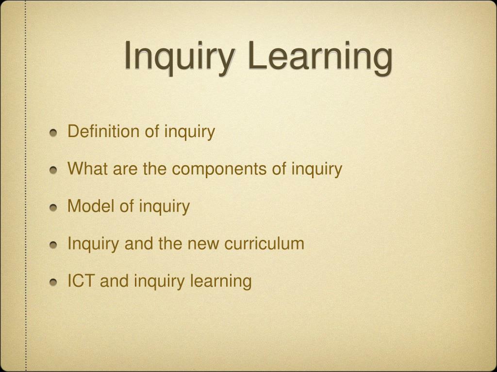 PPT Inquiry Learning PowerPoint Presentation, free download ID4143940