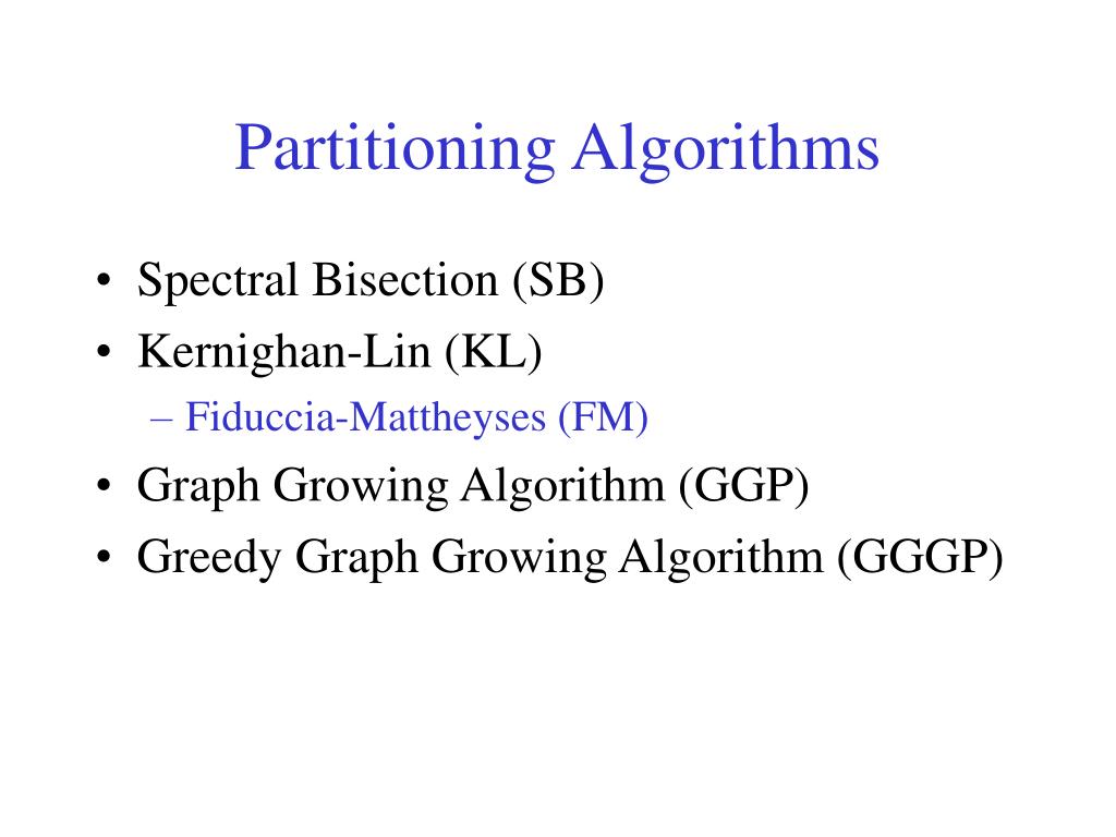 PPT Multilevel Graph Partitioning and FiducciaMattheyses PowerPoint