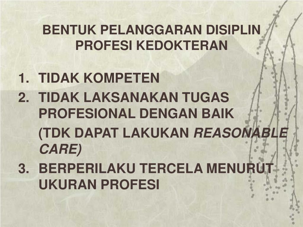 PPT UNDANGUNDANG NOMOR 29 TAHUN 2004 TENTANG PRAKTIK KEDOKTERAN PowerPoint Presentation ID