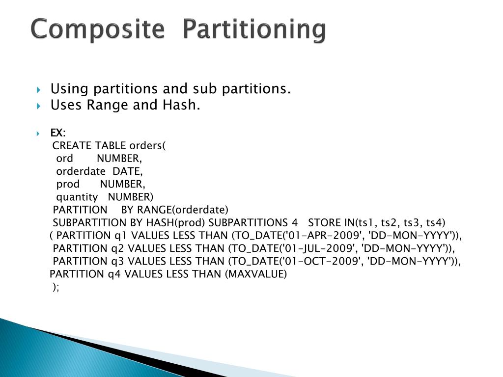 PPT Oracle Features Partition Tables External Tables PowerPoint