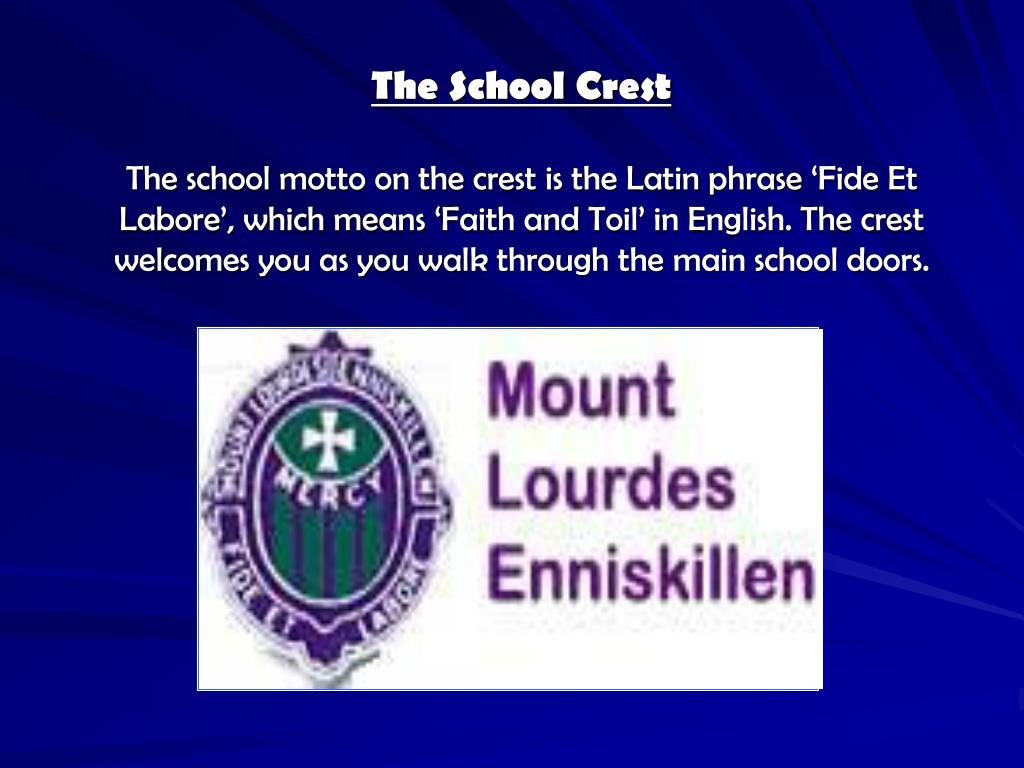 PPT Mount Lourdes Grammar School, Enniskillen. PowerPoint