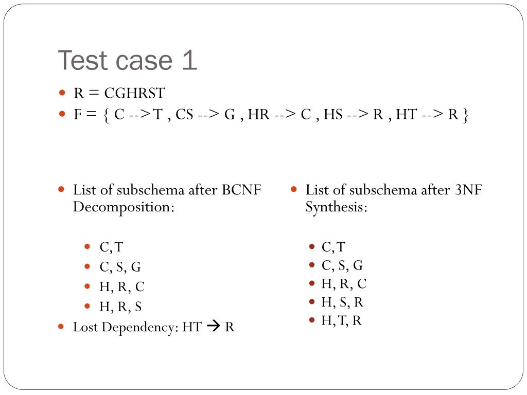 PPT BCNF and 3NF and UML Design PowerPoint Presentation