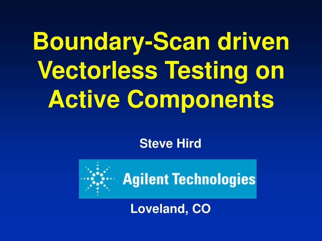 PPT BoundaryScan driven Vectorless Testing on Active Components PowerPoint Presentation ID