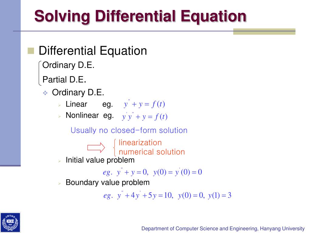 PPT Numerical Analysis Differential Equation PowerPoint
