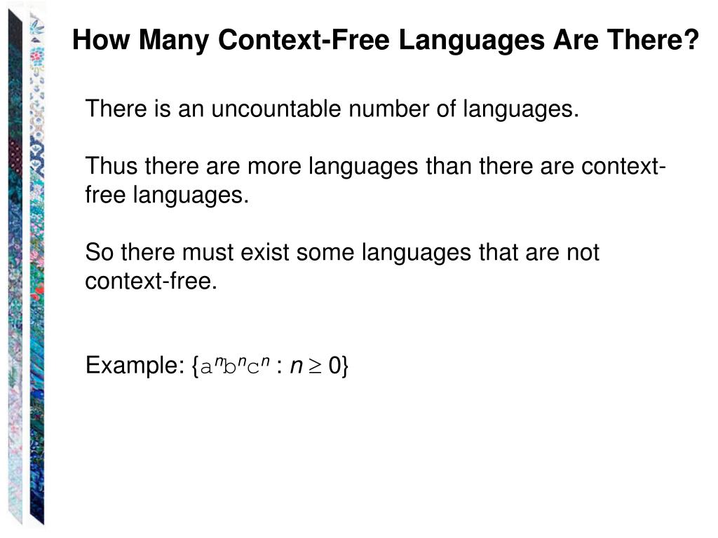 PPT ContextFree and NoncontextFree Languages PowerPoint