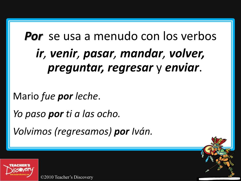 PPT Aprender a usar por y para PowerPoint Presentation, free download