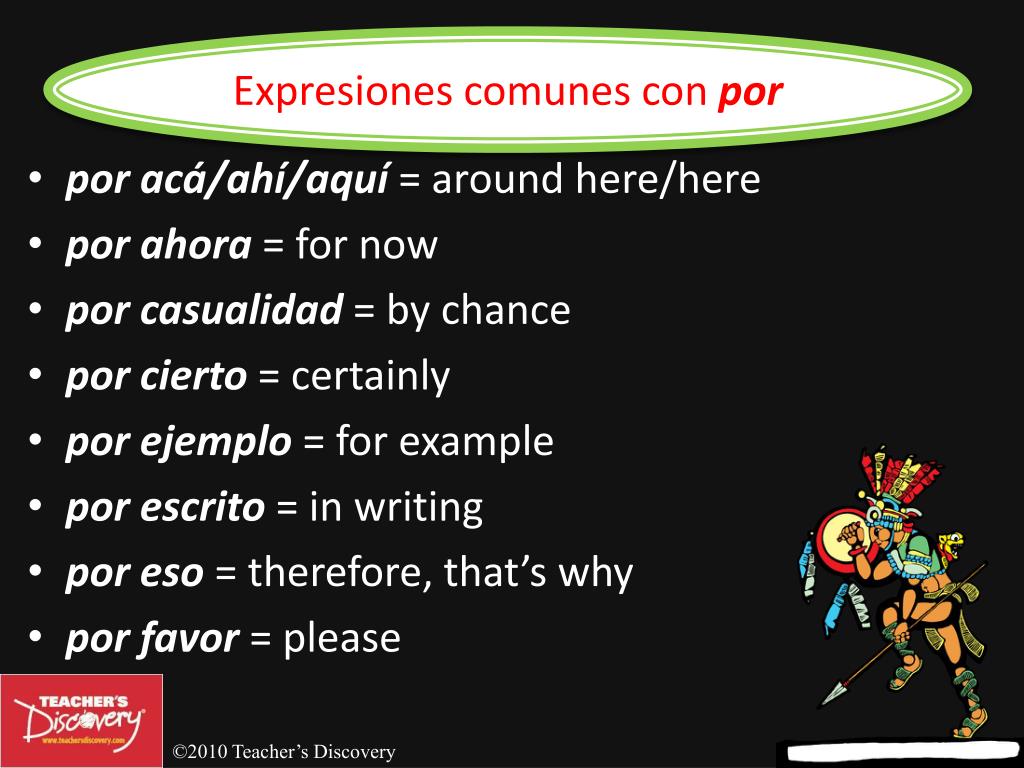 PPT Aprender a usar por y para PowerPoint Presentation, free download