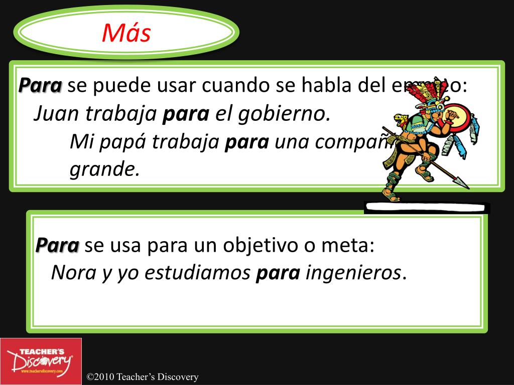 PPT Aprender a usar por y para PowerPoint Presentation, free download