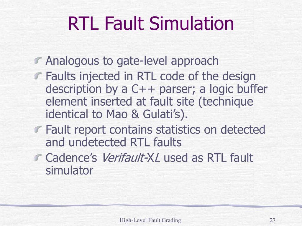 PPT HighLevel Fault Grading PowerPoint Presentation, free download