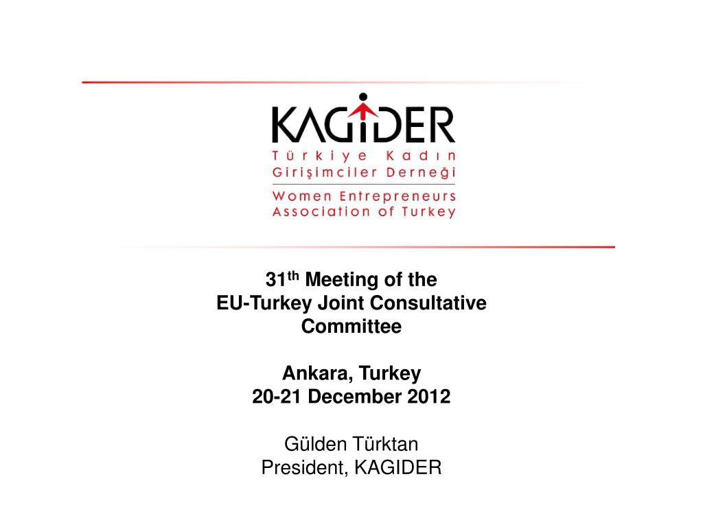 PPT 31 th M eeting of the EUTurkey Joint Consultative Committee