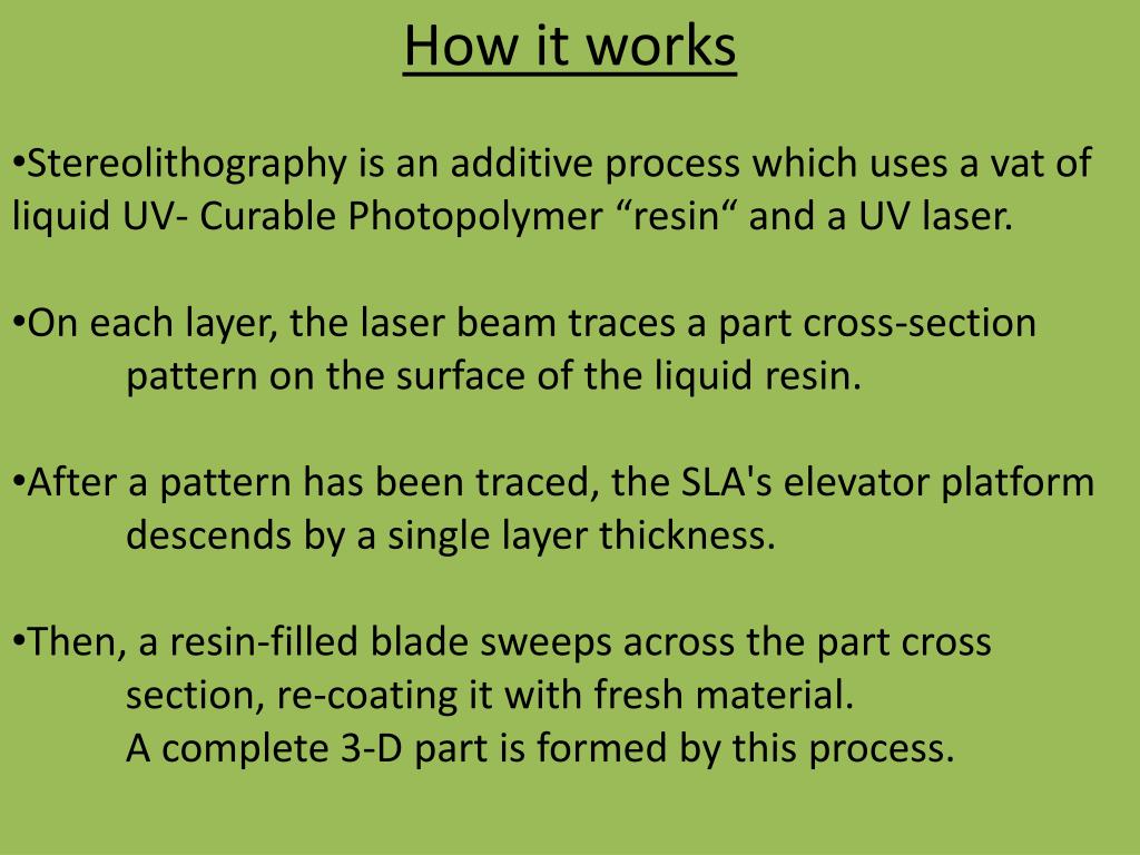 PPT Stereolithography PowerPoint Presentation, free download ID4168242