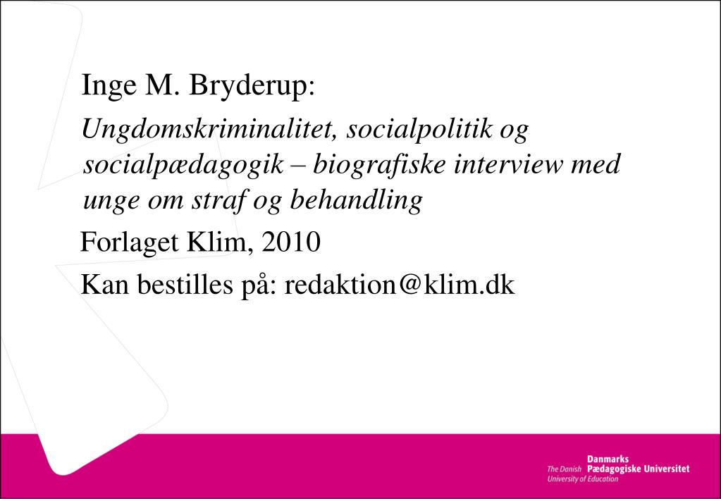 PPT Unges holdninger til kriminalitet, staf og behandling PowerPoint