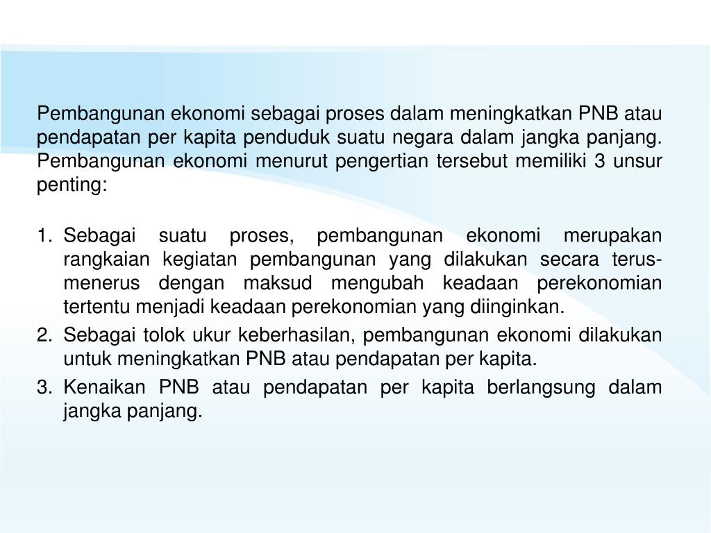 PPT BAB 2 PEMBANGUNAN EKONOMI PowerPoint Presentation