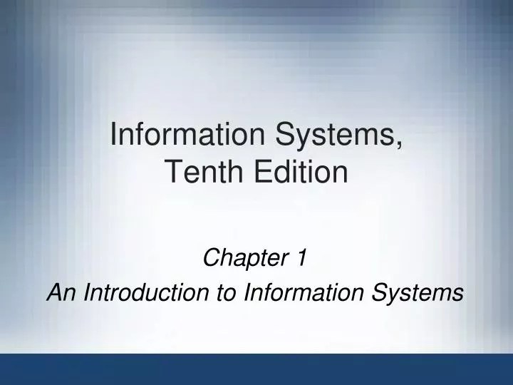 Principles Of Information Systems (10th Edition) SolutionInn