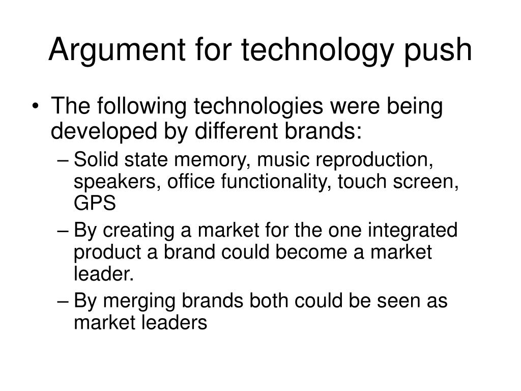 PPT Technology Push or Market Pull PowerPoint Presentation, free