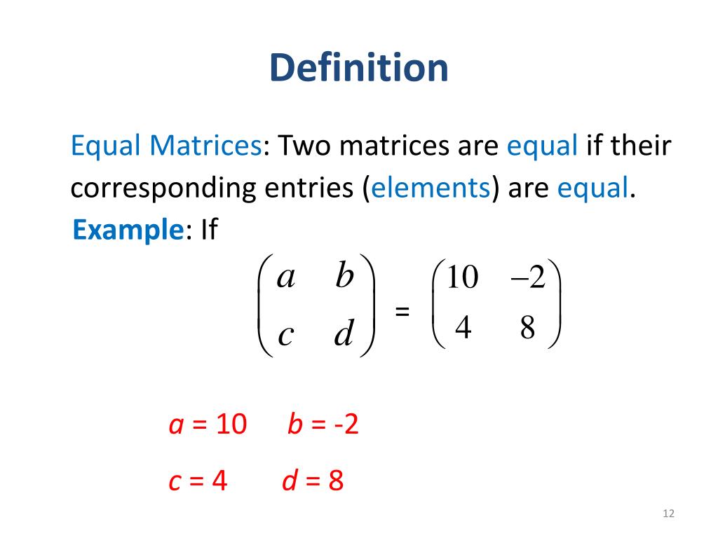 PPT Matrices PowerPoint Presentation, free download ID4181277