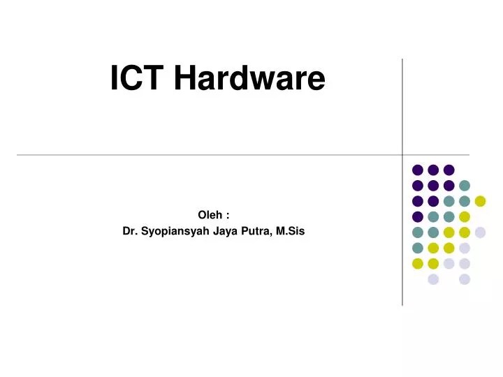 PPT ICT Hardware PowerPoint Presentation, free download ID4182934