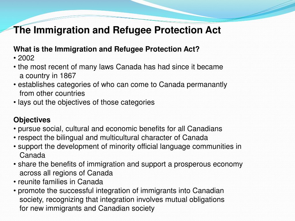 PPT Chapter 5 How well do Canada’s immigration laws and