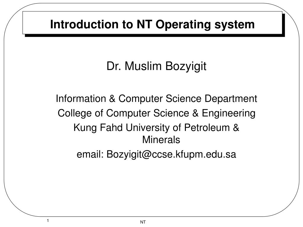 PPT Introduction to NT Operating system PowerPoint Presentation, free