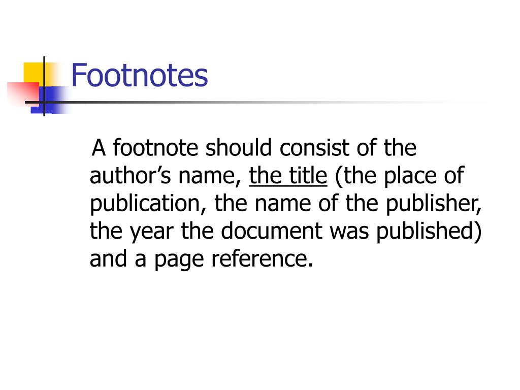 PPT Footnoting with MLA PowerPoint Presentation, free download ID