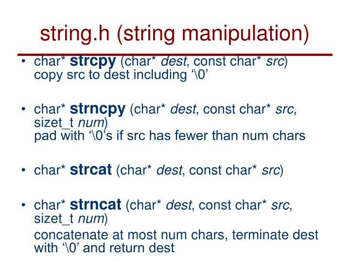 PPT Pre Processor Directives, C Standard Library (string.h, math.h
