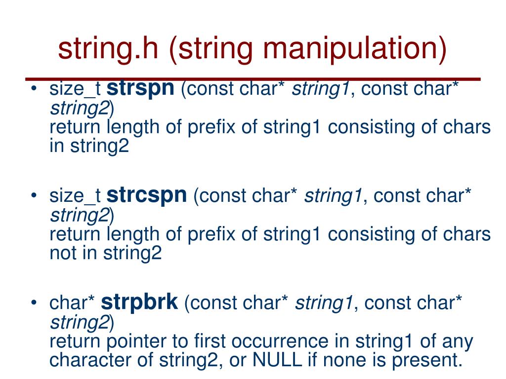 PPT Pre Processor Directives, C Standard Library (string.h, math.h