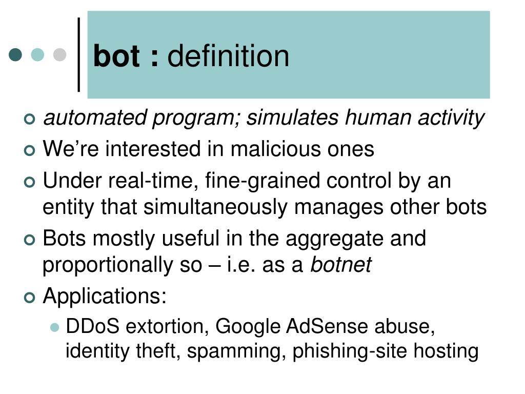 PPT Hostbased, Runtime Win32 Bot Detection PowerPoint Presentation ID4192351