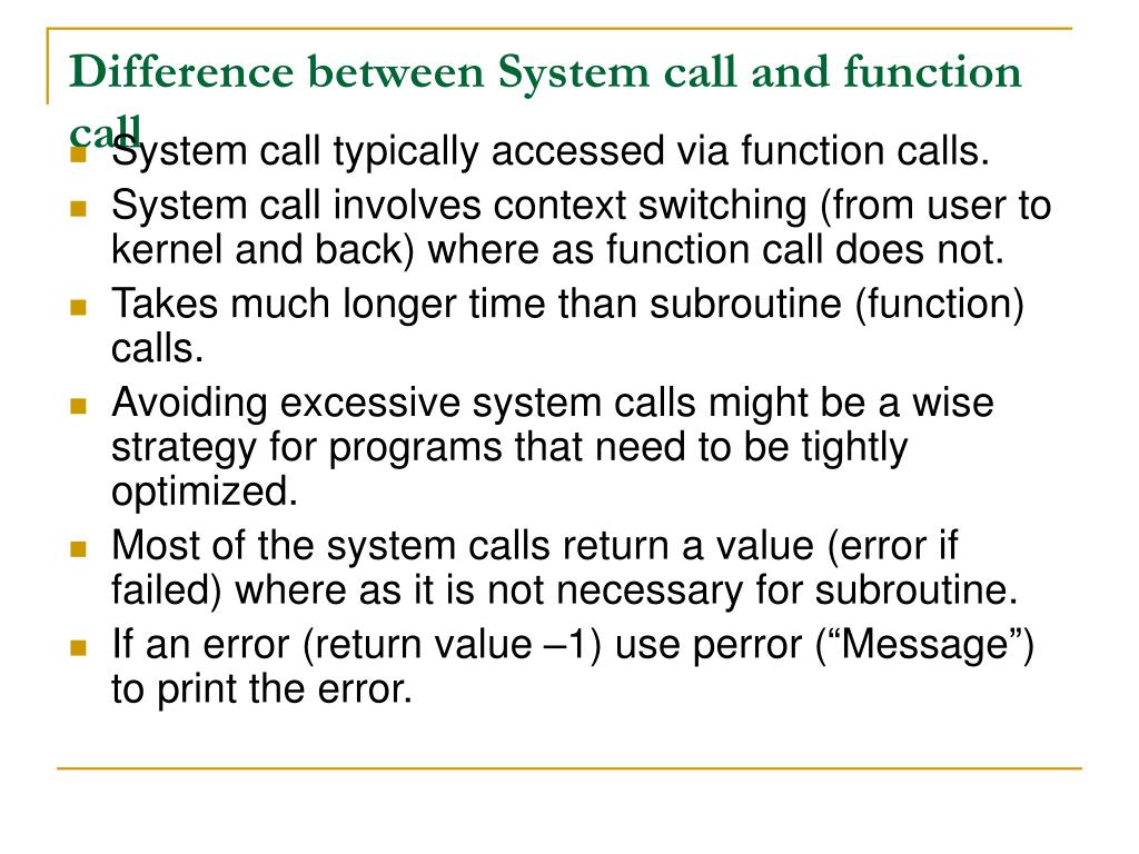 PPT System Calls PowerPoint Presentation, free download ID4193376