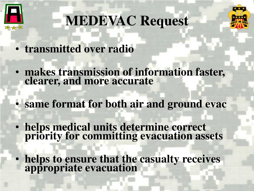 PPT Requesting Medical Evacuation (MEDEVAC) PowerPoint Presentation
