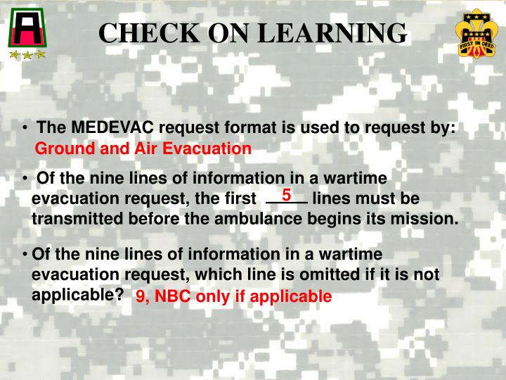 PPT Requesting Medical Evacuation (MEDEVAC) PowerPoint Presentation