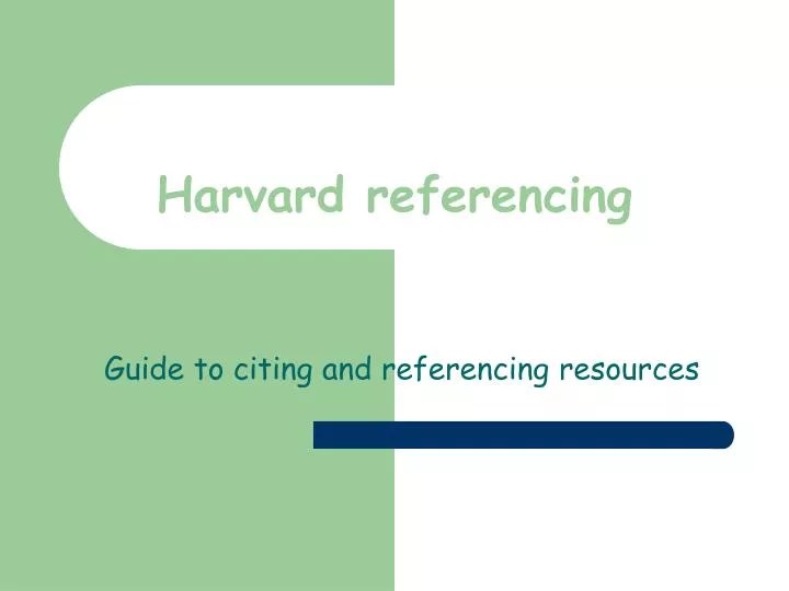 PPT Harvard referencing PowerPoint Presentation, free